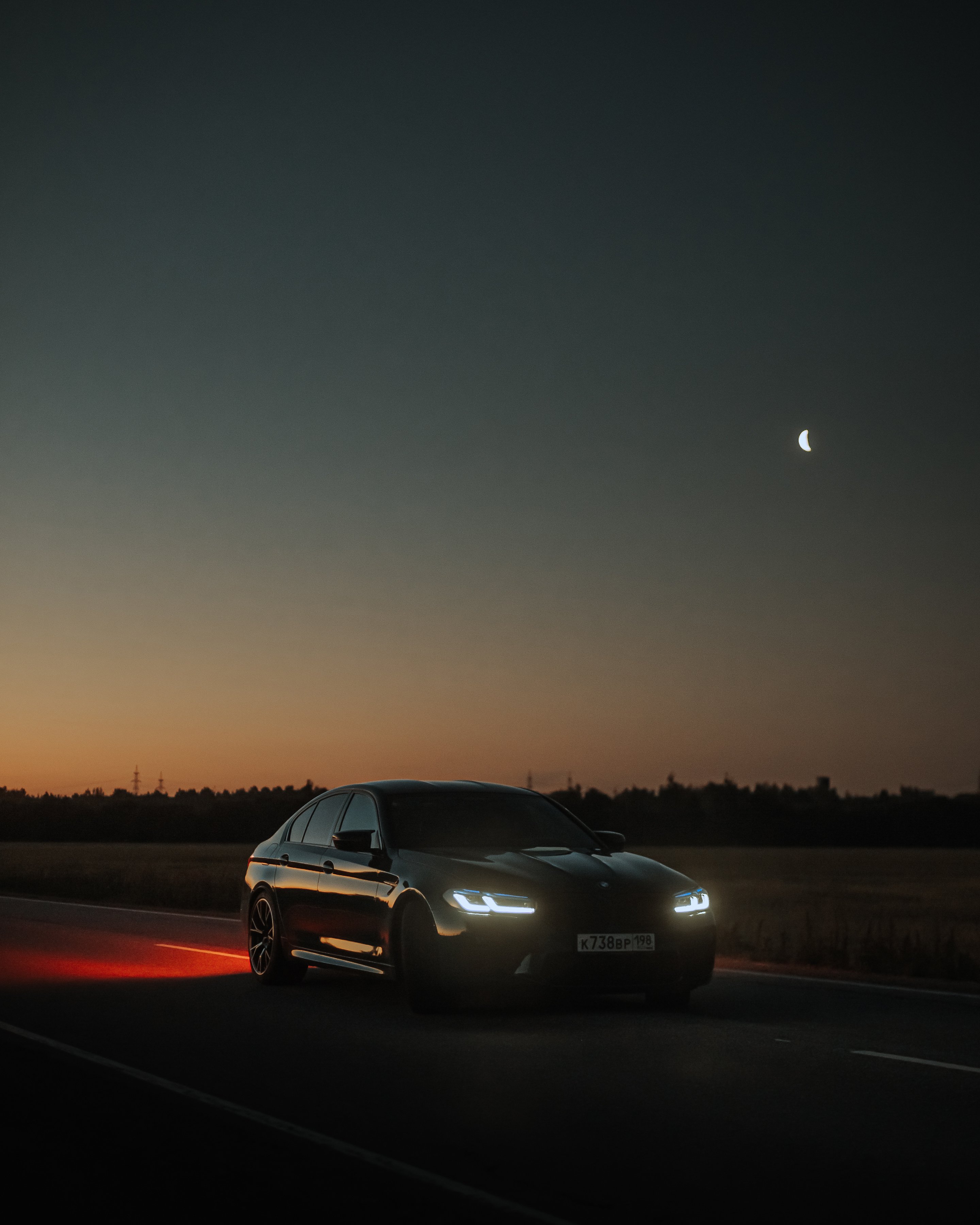 Black Car on Road during Night Time